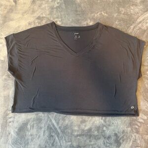 Black V-Neck Women's Top